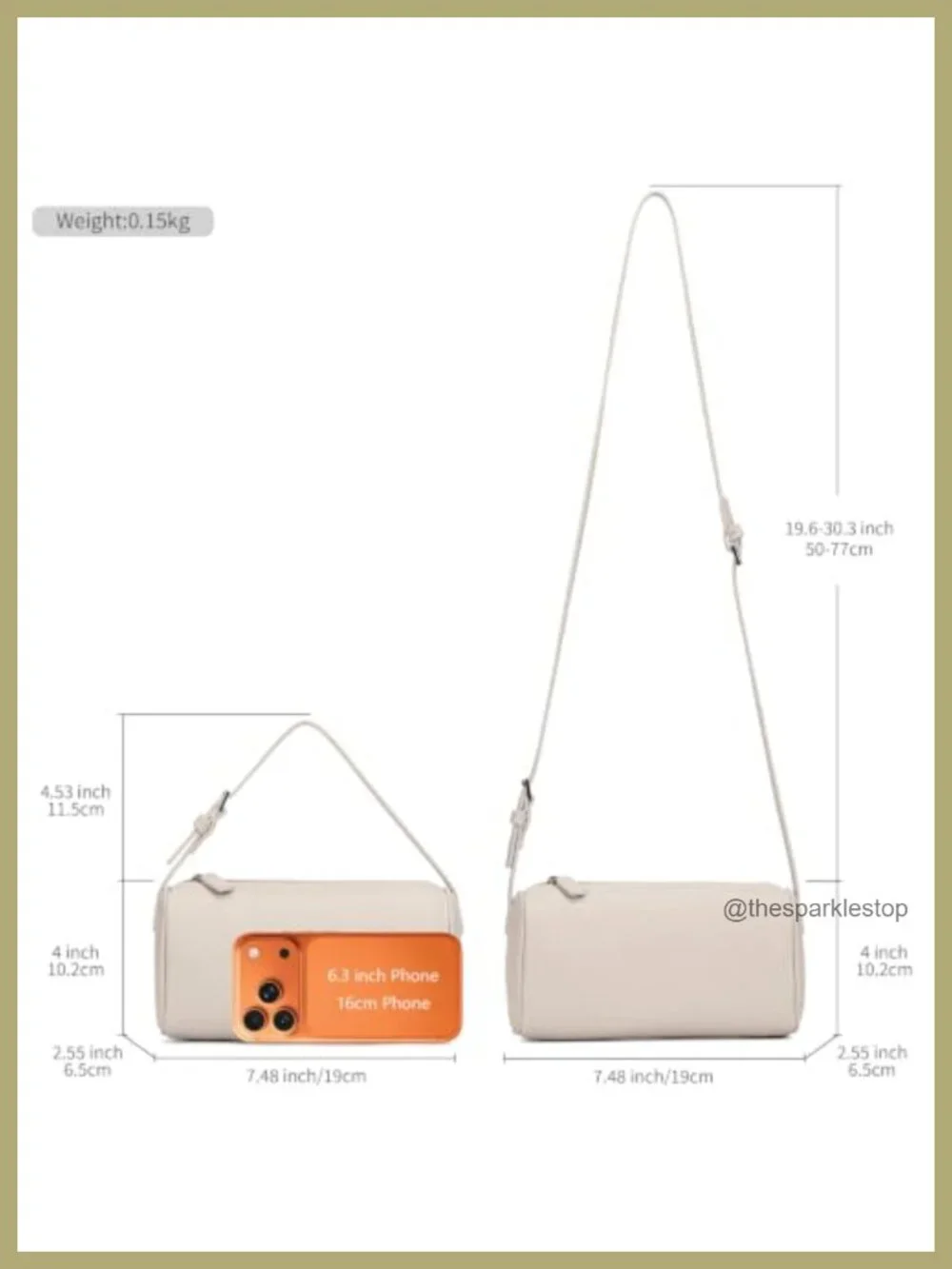 Women's PU Leather Hobo Crossbody Bag Small Barrel Purse
